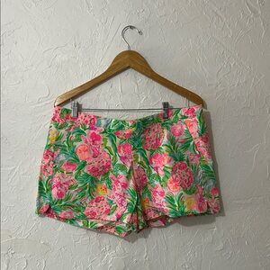 Lilly Pulitzer Pink Pineapple Print Bermuda Shorts